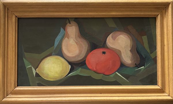 Natura morta con pere e limoni  (Prima metà XX secolo)  - olio su tela - Auction Affordable art of the 20th century  - DAMS Casa d'Aste