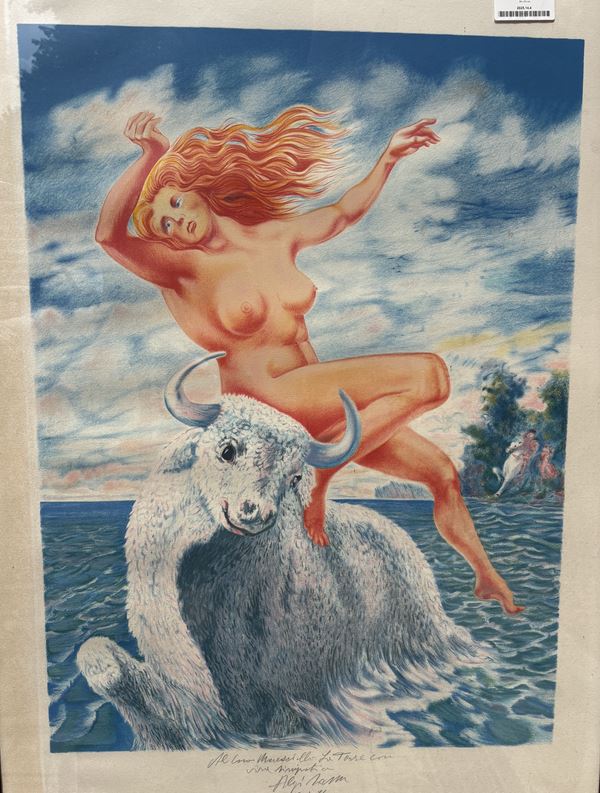 Aligi Sassu - Coppia di grafiche raffiguranti Galatea