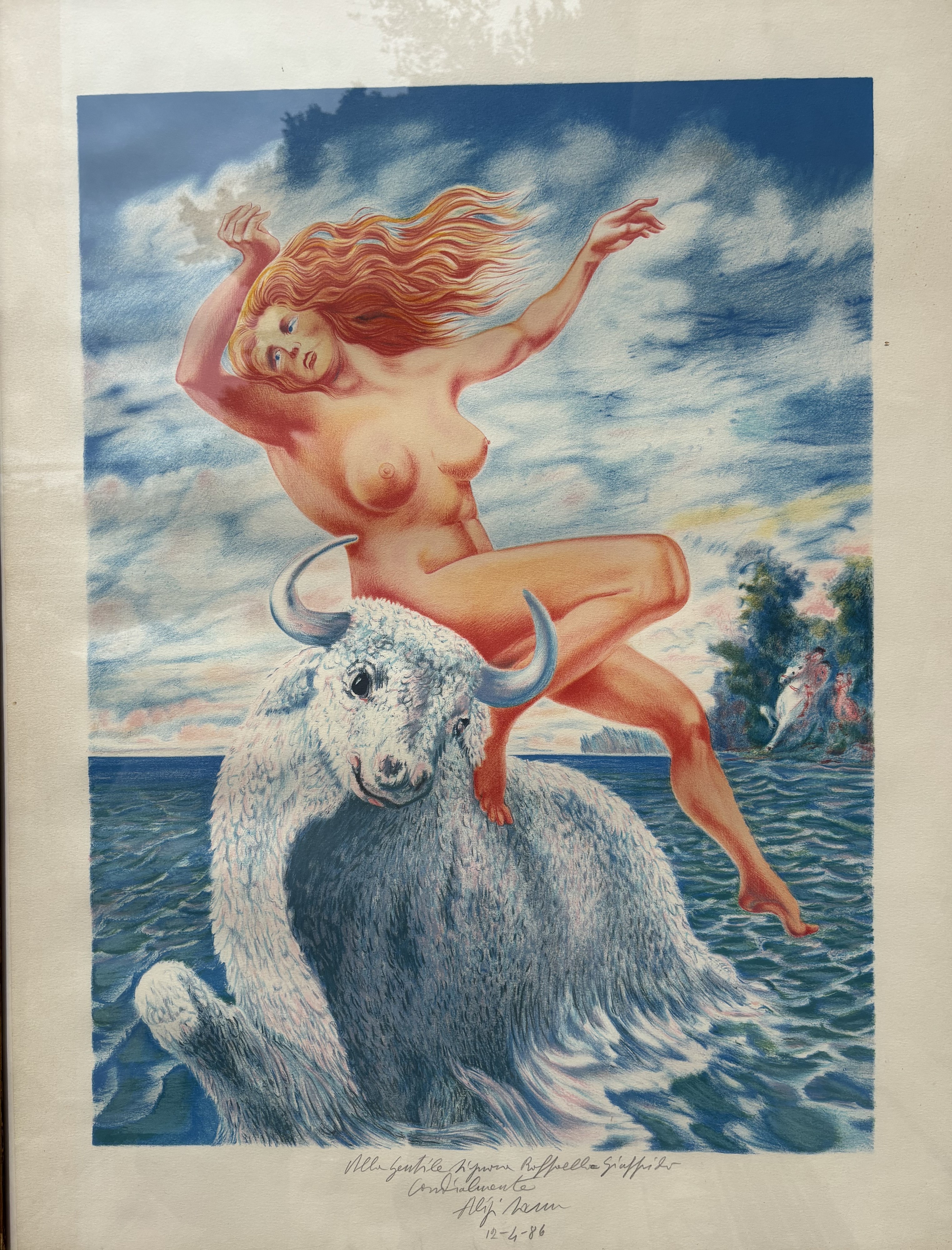 Aligi Sassu - Coppia di Grafiche Raffiguranti Galatea