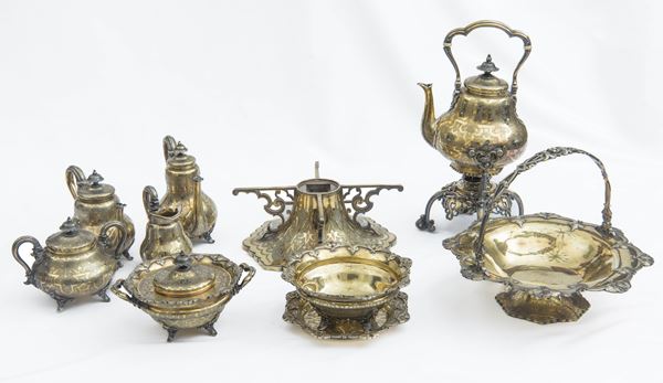 Lebrun Paris - Raro servizio in argento vermeil