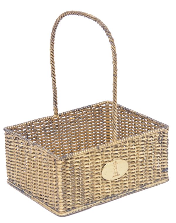 Gold plated silver basket