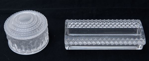 Lalique - Set composto da un contenitore con coperchio e uno svuotatasche