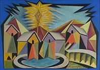 Fabrizio Marconi - Nevicata futurista coloratissima