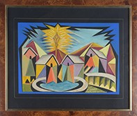 Nevicata futurista coloratissima