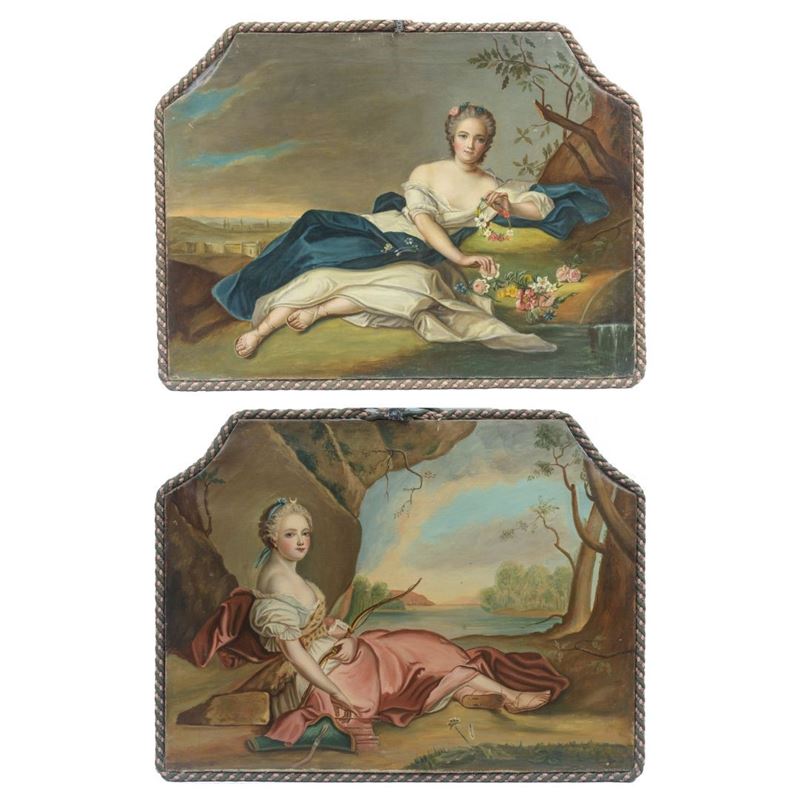 Ritratto di Anne-Henriette della Francia come Flora; Ritratto di Maria Adelaide di Francia come D...