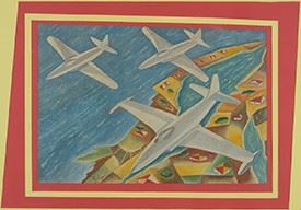 Pietro Ardig&#242; - Aerofuturist patrol of the city