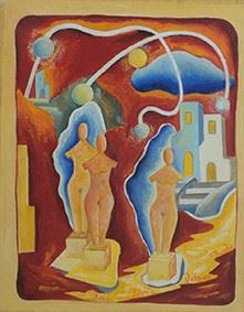 Dario Doracci Dardo - Three Futurist Graces in Paris
