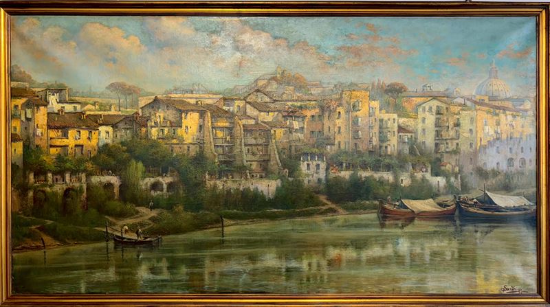 Veduta di Roma dal porto di Ripetta