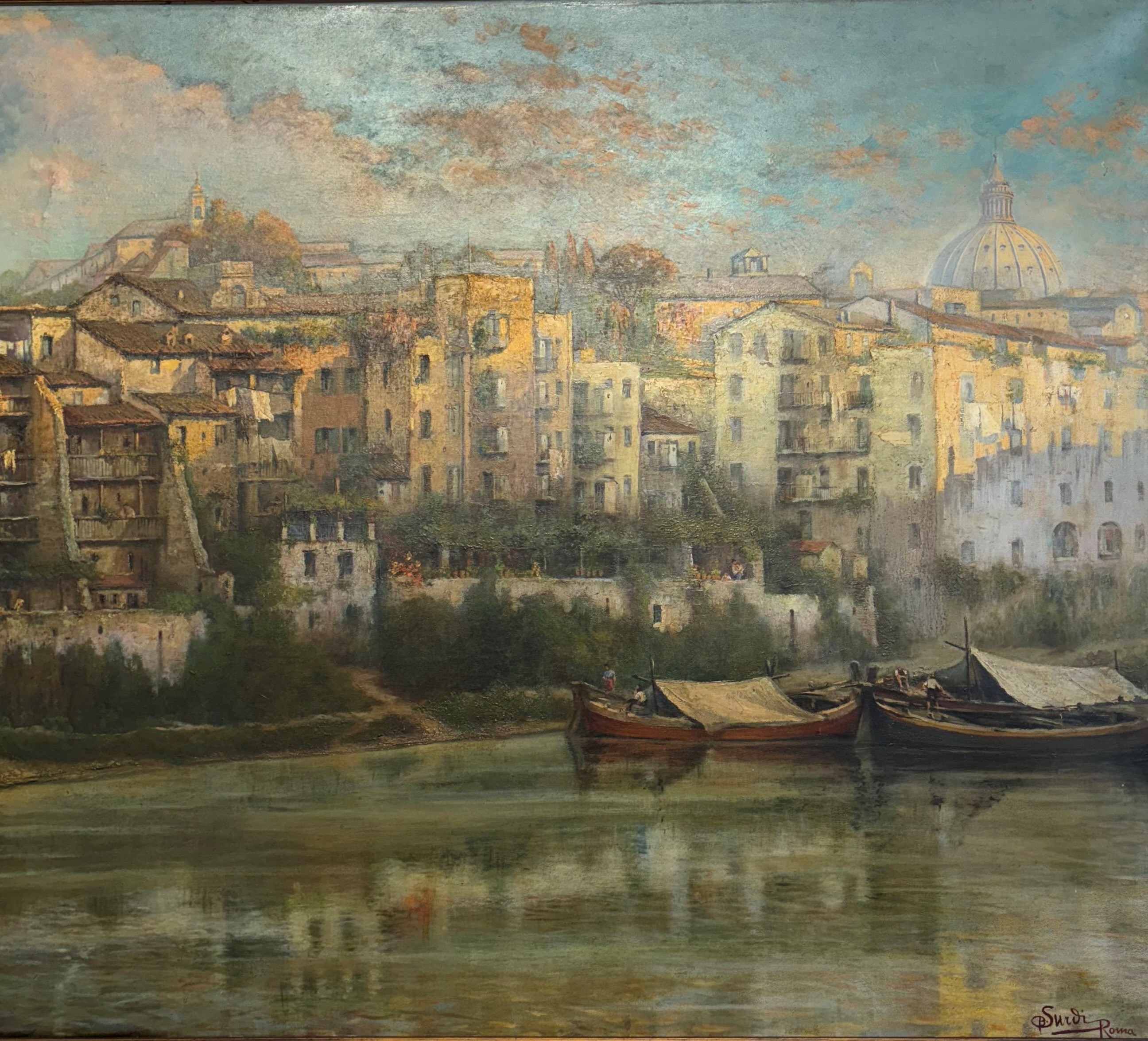Veduta di Roma dal porto di Ripetta