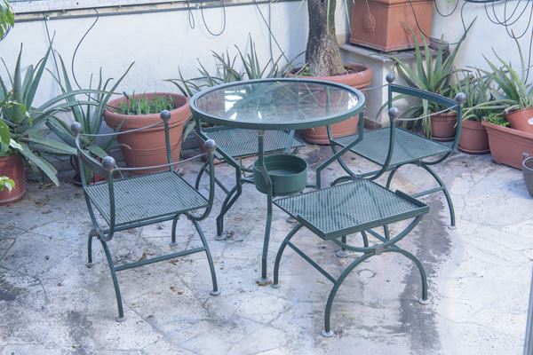 Set da esterno in metallo laccato