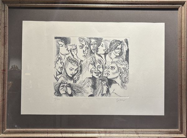 Renato Guttuso - Volti femminili