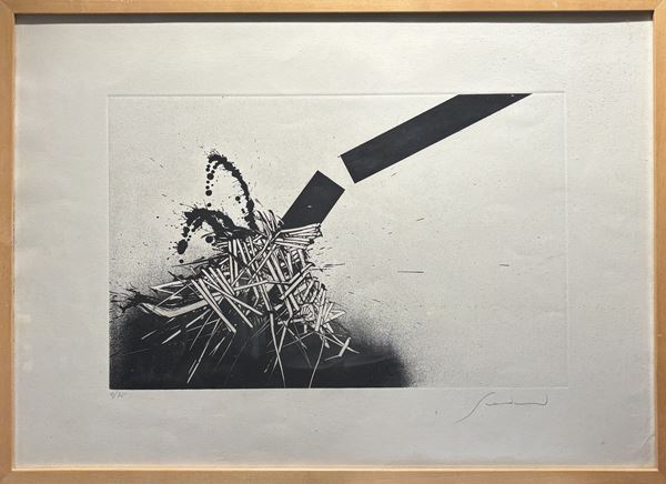 Emilio Scanavino : Senza titolo  - litografia - Auction Affordable art of the 20th century  - DAMS Casa d'Aste