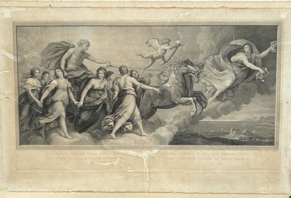 Raffaello Morghen - Apollo sul carro preceduto dall'Aurora