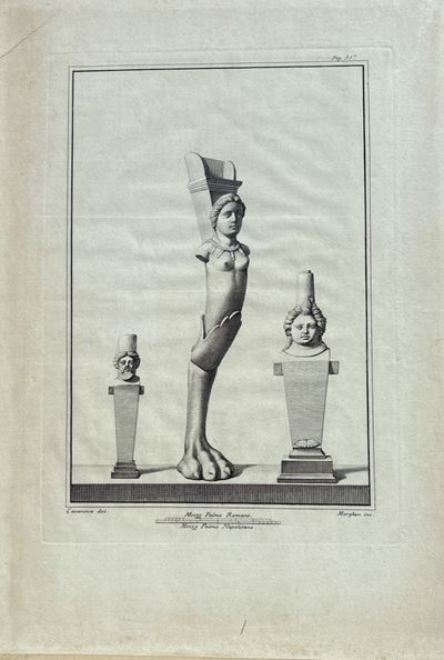 Statua di Arpia e Due Colonne Antropomorfe