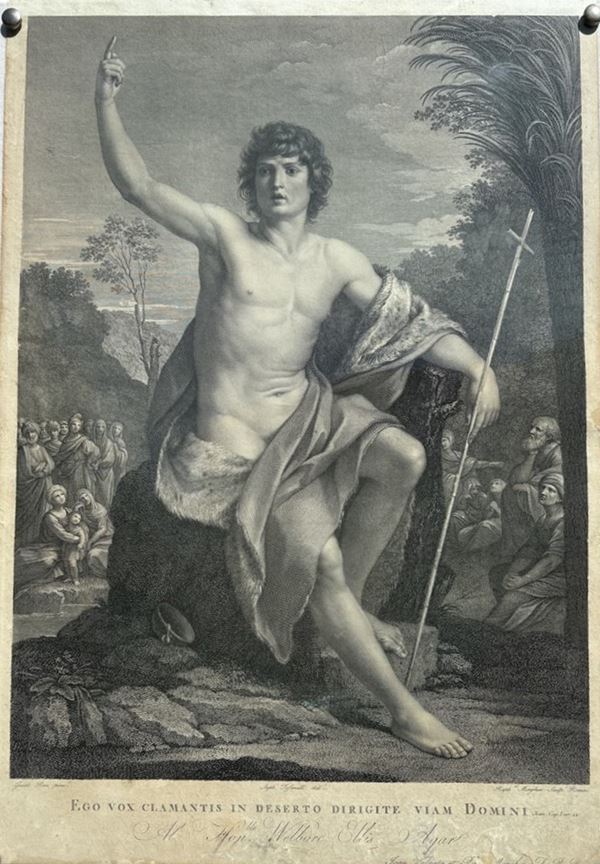 Raffaello Morghen - San Giovanni Battista predica nel deserto