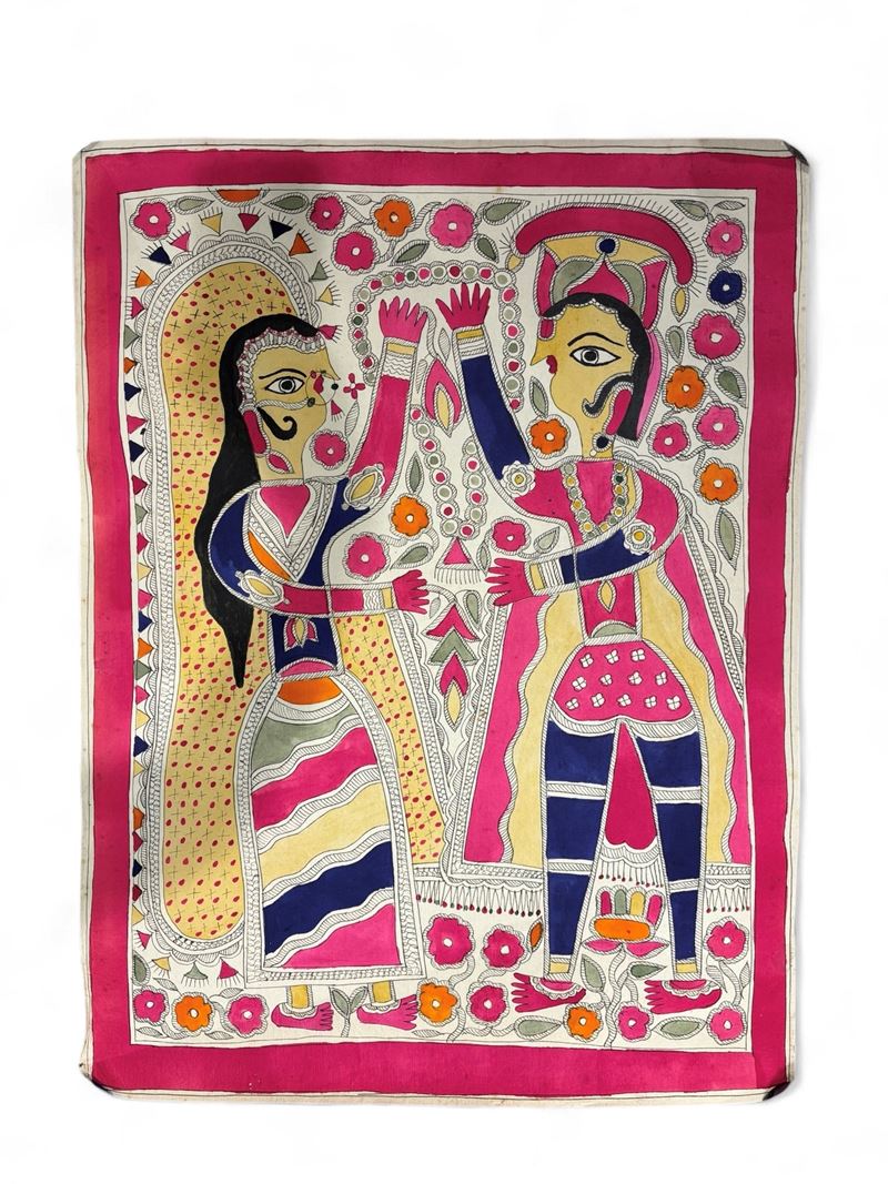 Cinque dipinti Mithila