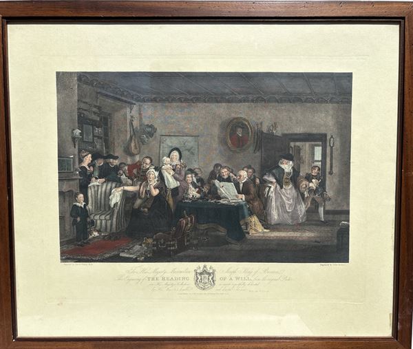 John Burnet : La lettura del testamento  - stampa a colori - Asta Art Décor -  Web Only - DAMS Casa d'Aste