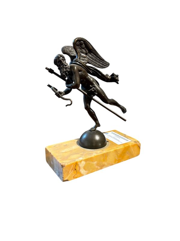 Scultura in bronzo raffigurante Saturno
