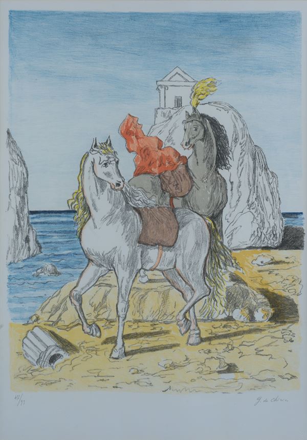 Giorgio De Chirico - Horses on an ancient beach