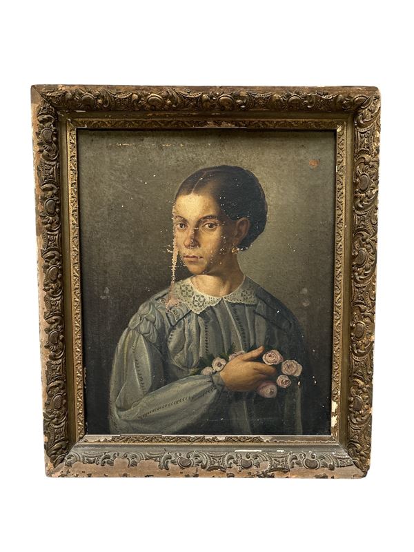 Ritratto di bambina con cane