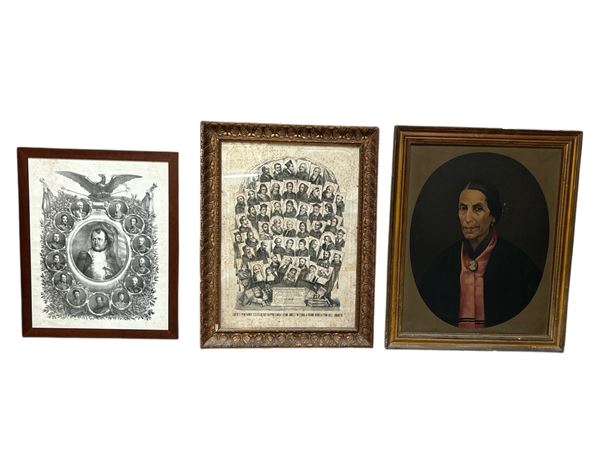 Lotto di due stampe e un dipinto  (XIX secolo)  - Asta Art Décor -  Web Only - DAMS Casa d'Aste