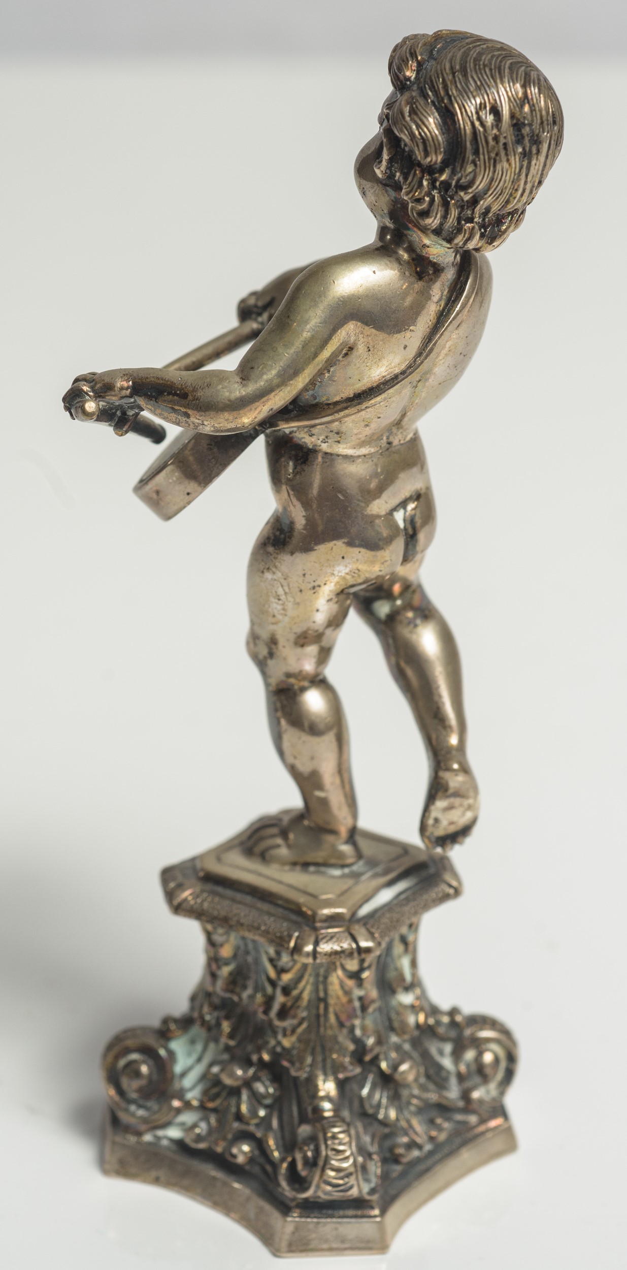 Scultura raffigurante tamburino in arg 800