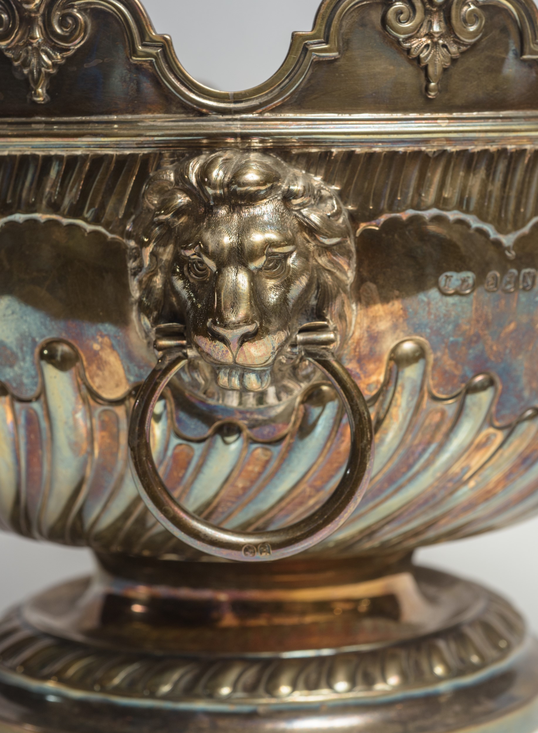 Grande bowl portachiaccio in argento