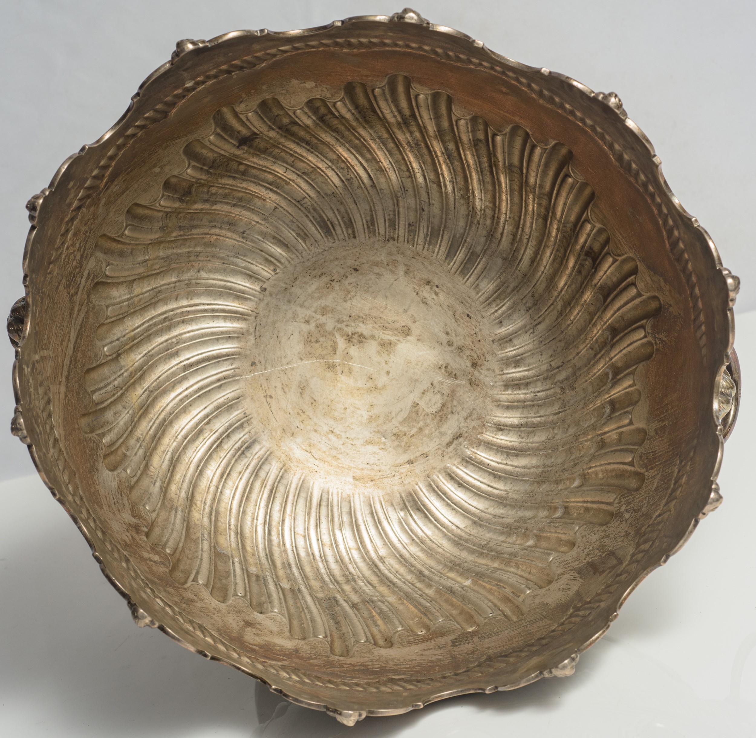 Grande bowl portachiaccio in argento