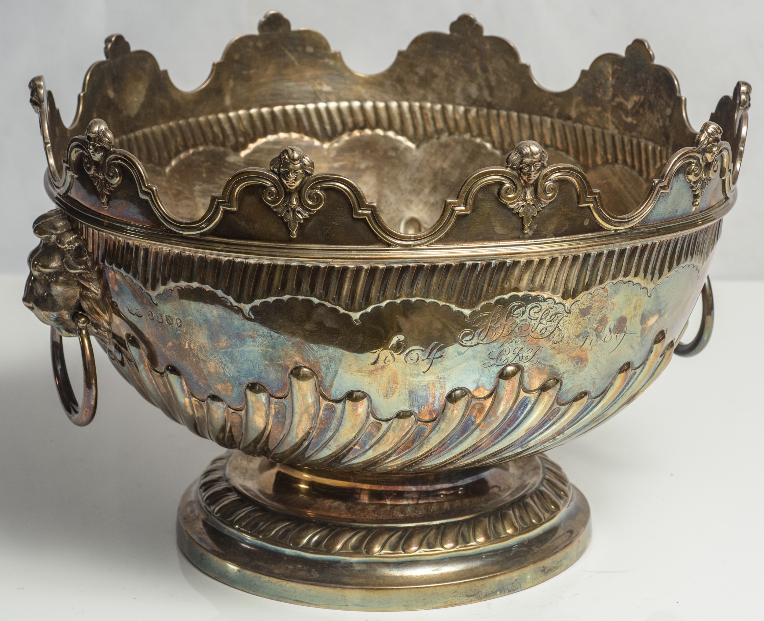 Grande bowl portachiaccio in argento