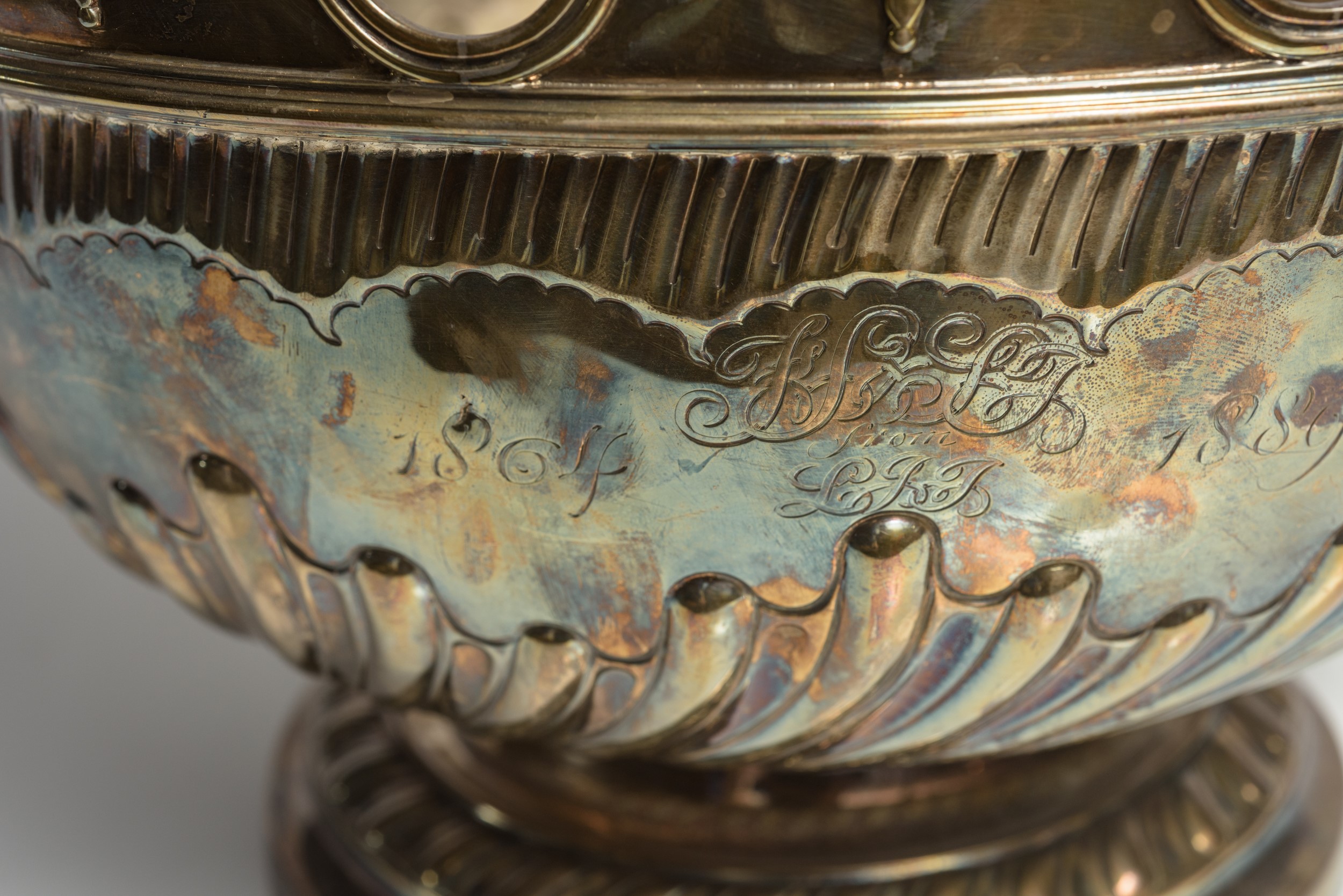 Grande bowl portachiaccio in argento