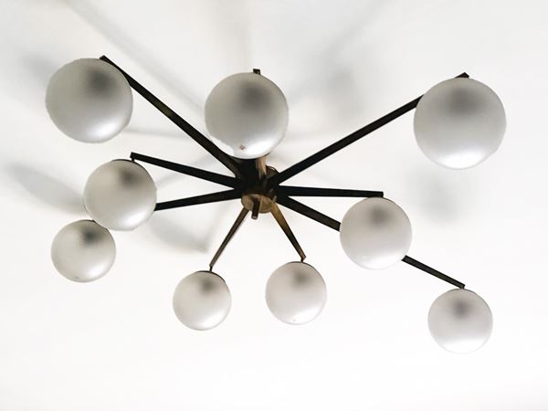 Angelo Lelli - Pendant lamp mod. &quot;Stella a 9&quot;