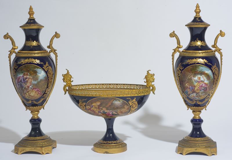 Trittico in porcellana