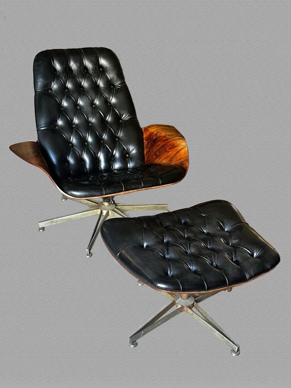 George Mulhauser - Armchair with footrest mod. 'Mister'