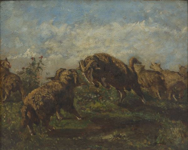 Stefano  BRUZZI - Scontro tra caproni