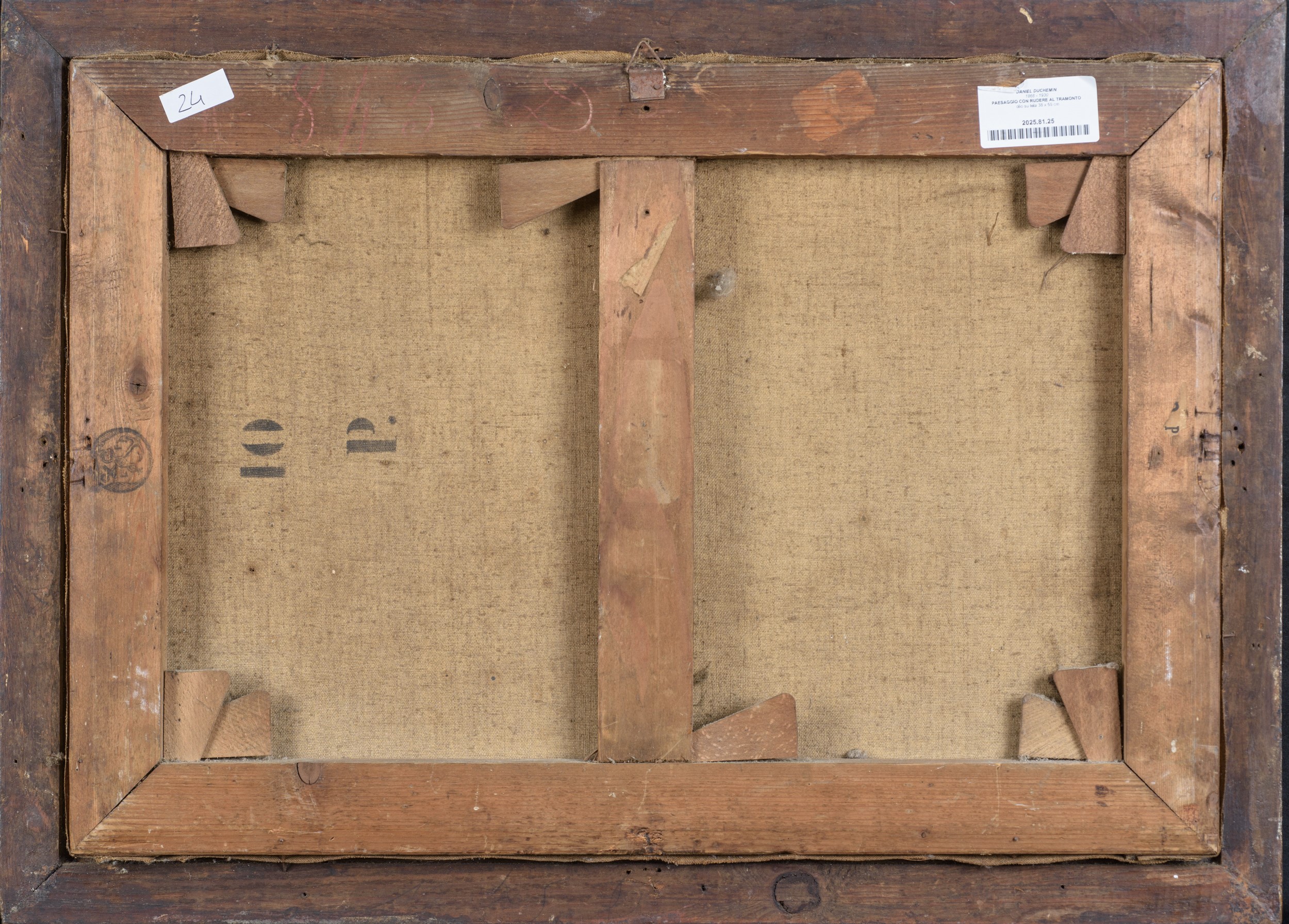 Paesaggio con rudere al tramonto