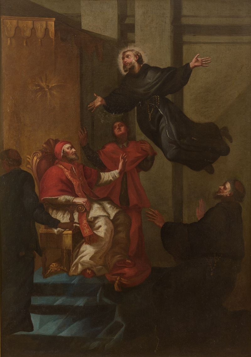 Il volo di San Giuseppe di Copertino alla presenza di Papa Urbano VIII