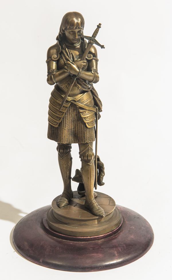 Eutrope Bouret - Scultura raffigurante Giovanna d'Arco