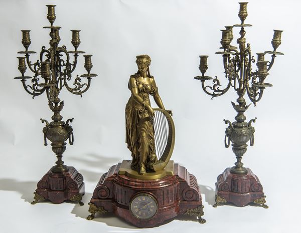 Eutrope Bouret - Importante Trittico in bronzo