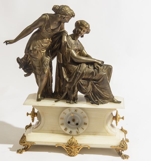Louis Edmond Cougny - Manifattura francese del XIX secolo - Pendola da tavolo