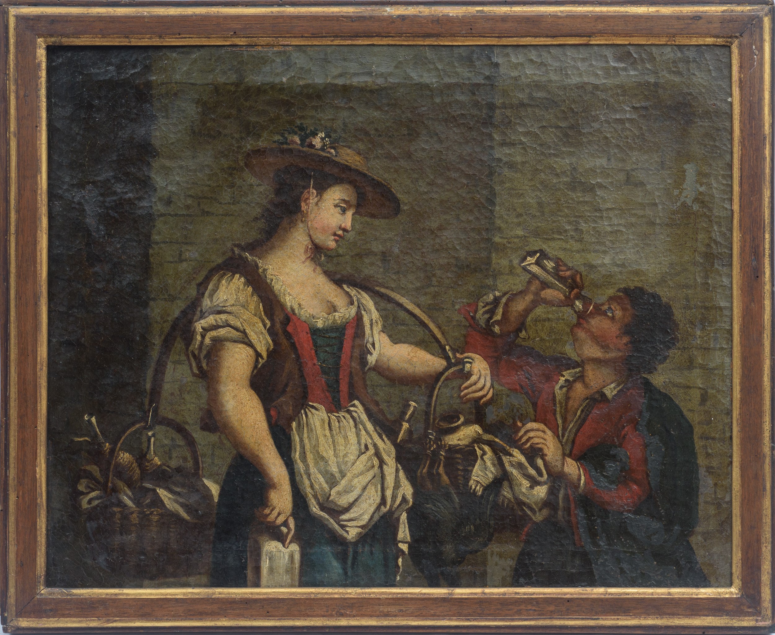 Scuola Italiana del XVIII Secolo - Sei Dipinti Raffiguranti Scene di Genere