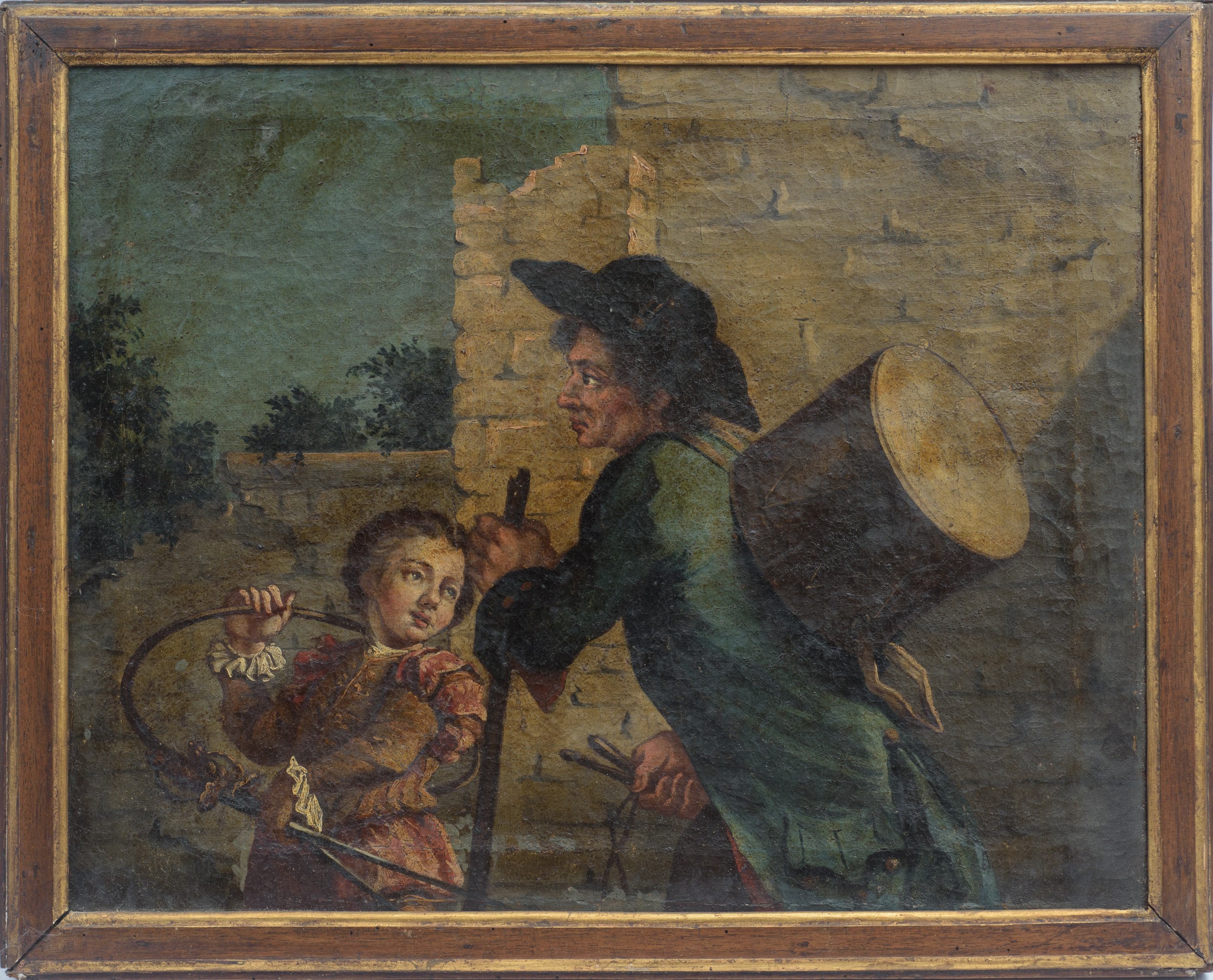 Scuola Italiana del XVIII Secolo - Sei Dipinti Raffiguranti Scene di Genere