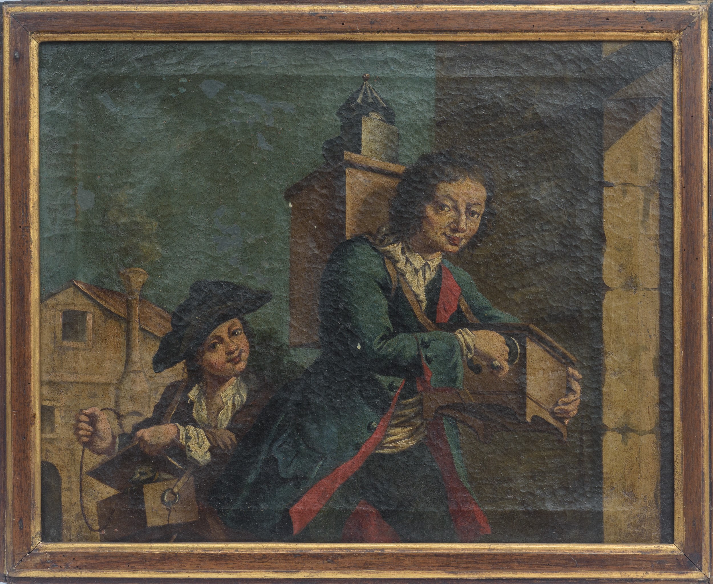 Scuola Italiana del XVIII Secolo - Sei Dipinti Raffiguranti Scene di Genere