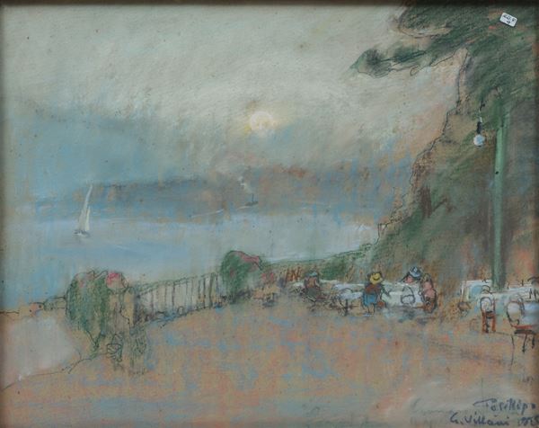 Gennaro Villani - Veduta di Napoli da Posillipo