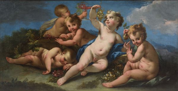Michele Rocca - Baccanale con putti
