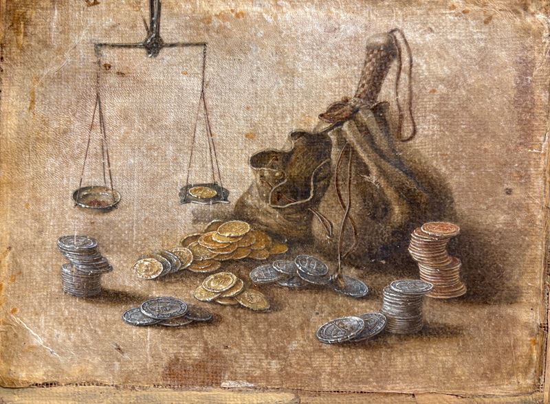 Bilancia da cambio e monete