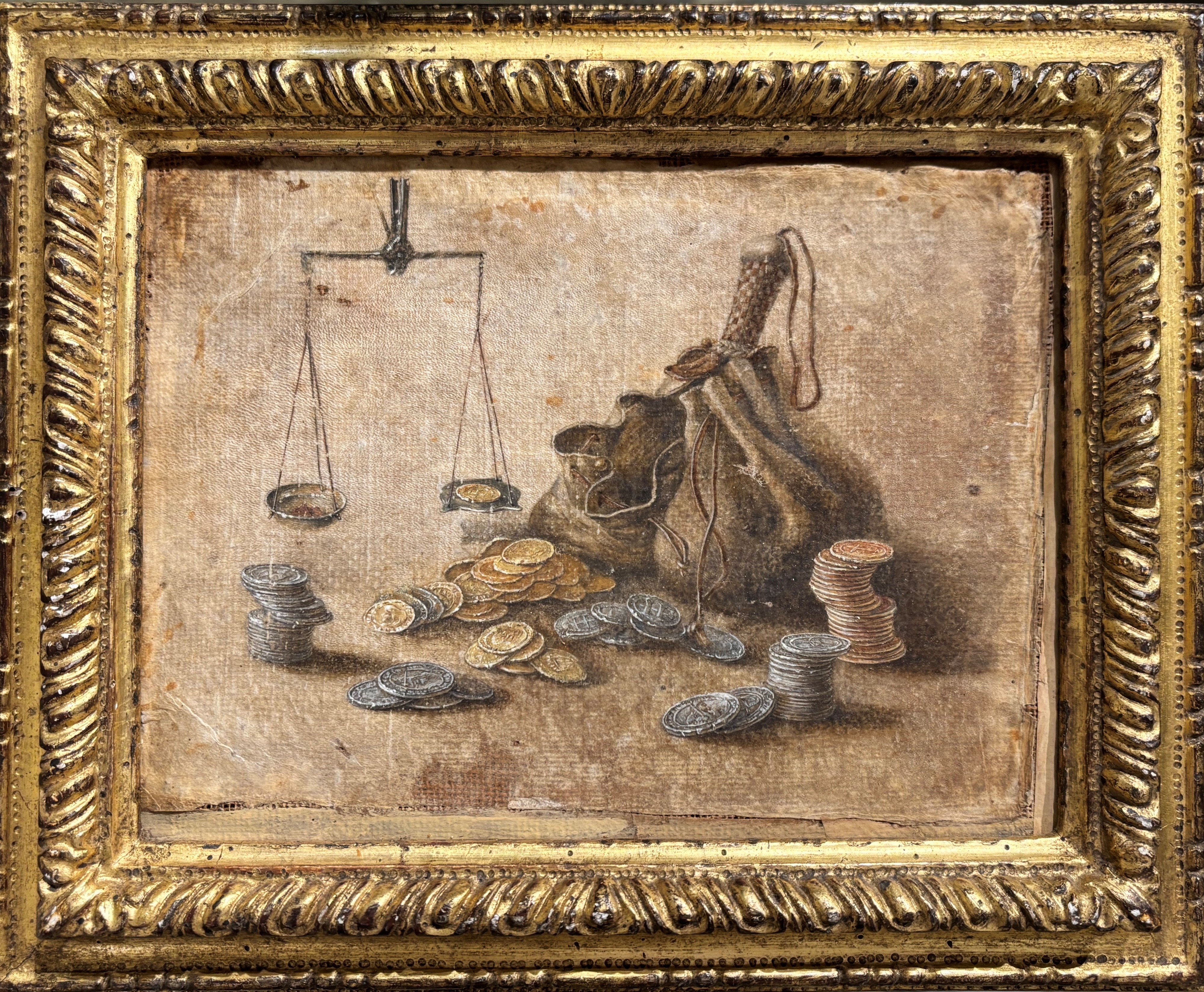 Bilancia da cambio e monete