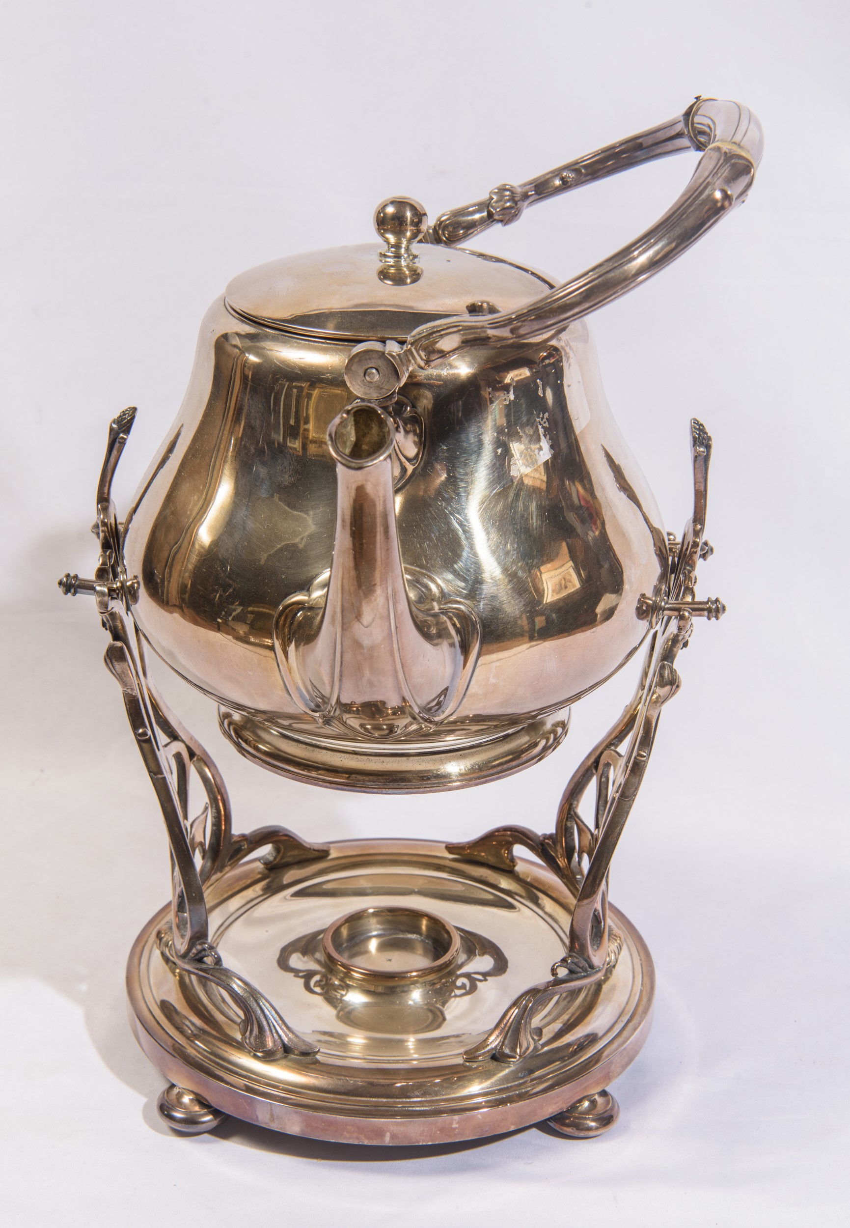 Samovar, metallo argentato, Italia, XX secolo