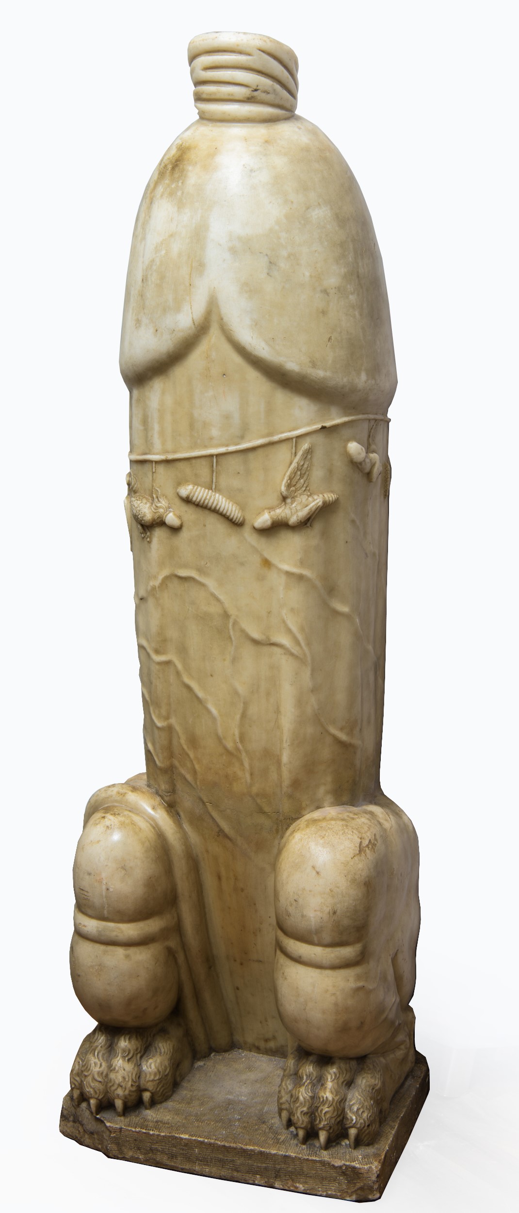 Monumentale scultura in marmo bianco statuario