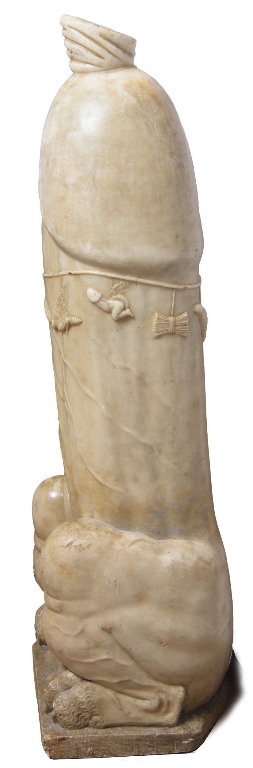 Monumentale scultura in marmo bianco statuario