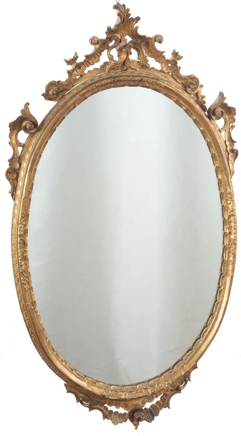 Specchiera Ovale con cimasa